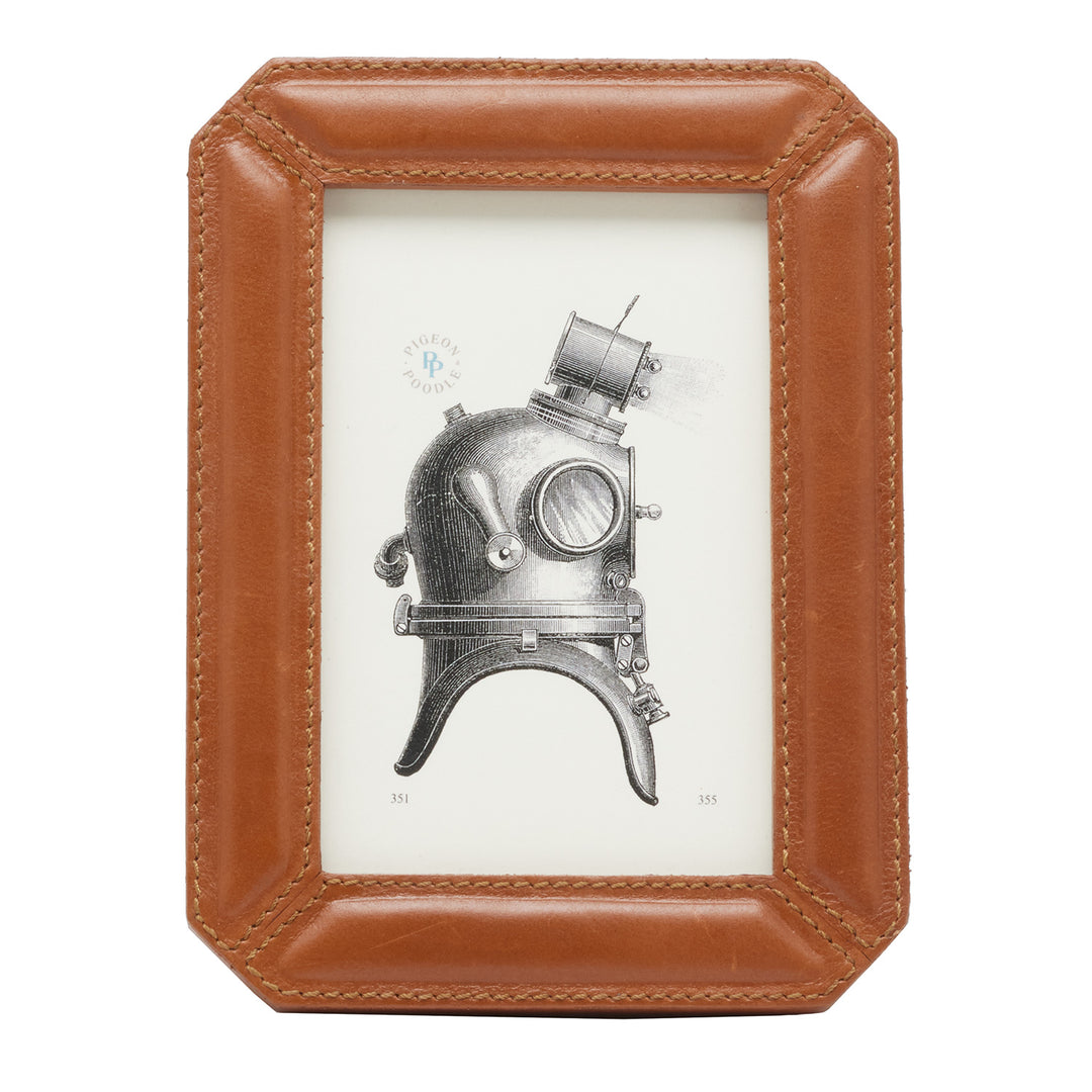 Stanley Full-Grain Leather Picture Frames (Saddle)