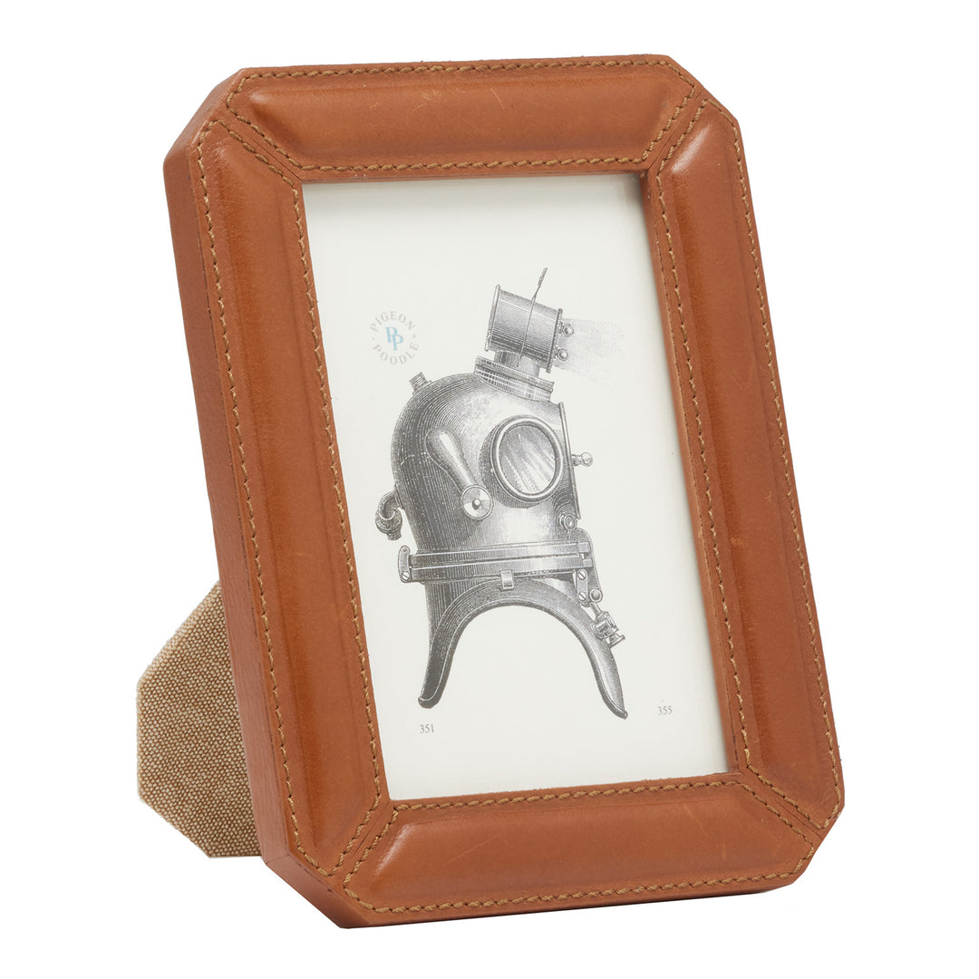 Stanley Full-Grain Leather Picture Frames (Saddle)