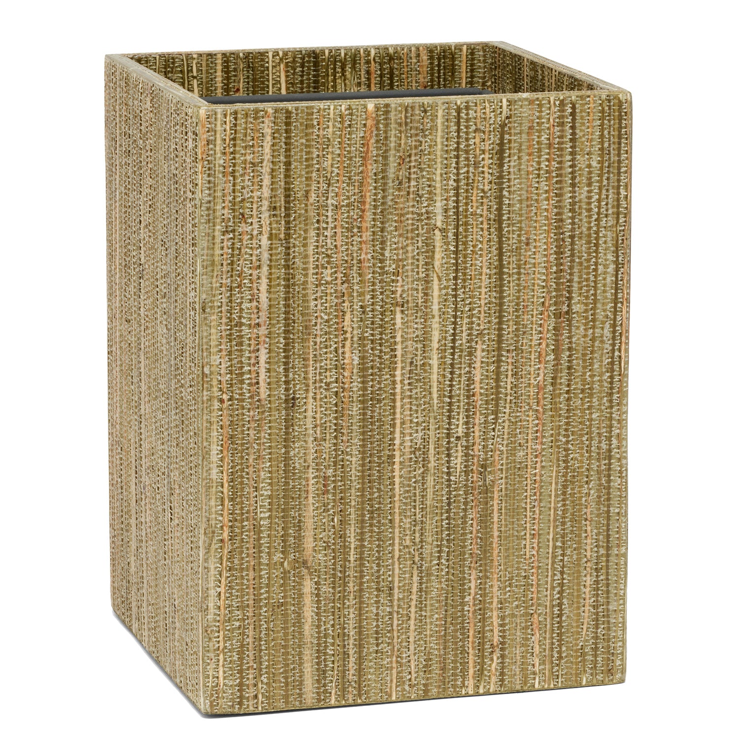 Sumter Olive Hemp Square Wastebasket - Thumbnail 2