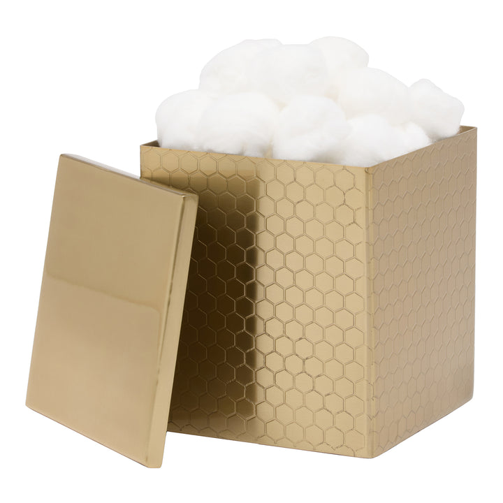 Temara Honeycomb Textured Stainless Steel Bathroom Accessories (Champagne Gold)