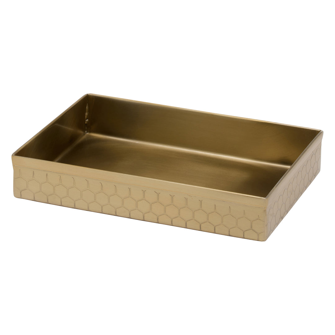 Temara Honeycomb Textured Stainless Steel Bathroom Accessories (Champagne Gold)