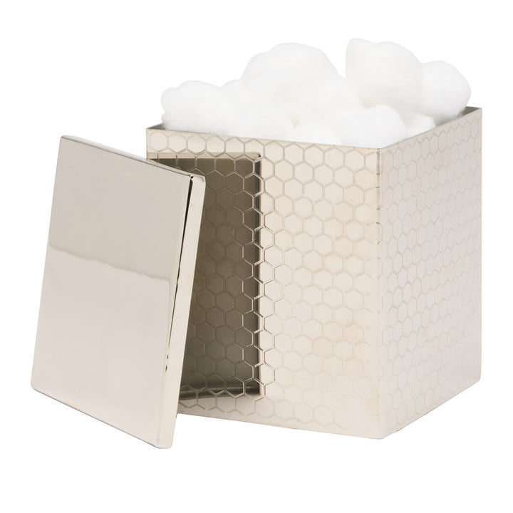 Temara Honeycomb Textured Stainless Steel Bathroom Accessories (Shiny Nickel)