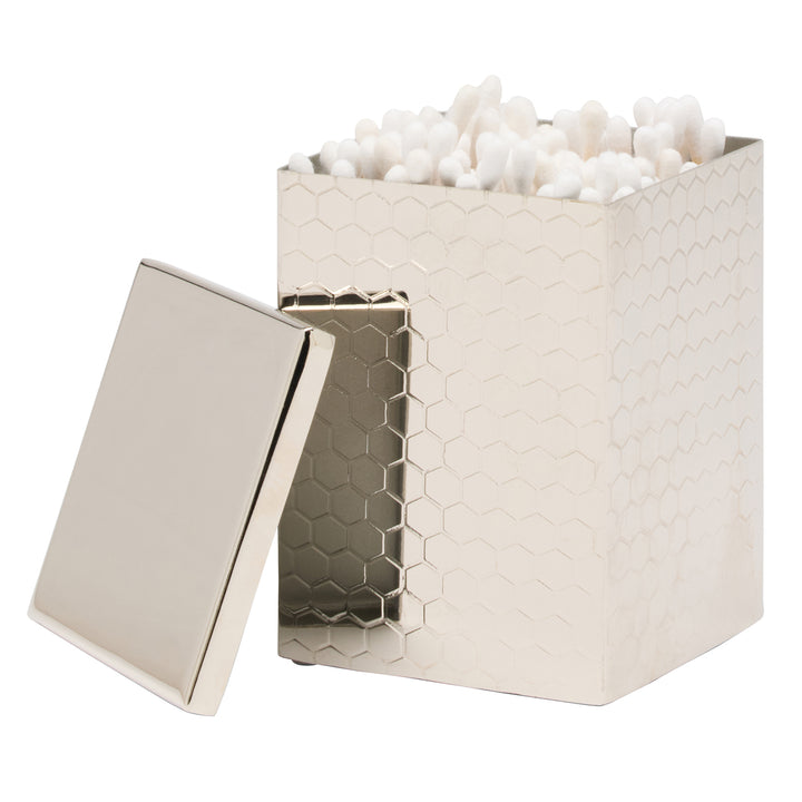 Temara Honeycomb Textured Stainless Steel Bathroom Accessories (Shiny Nickel)