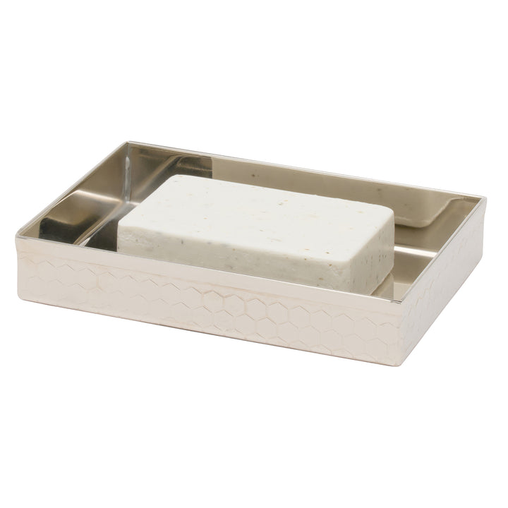 Temara Honeycomb Textured Stainless Steel Bathroom Accessories (Shiny Nickel)