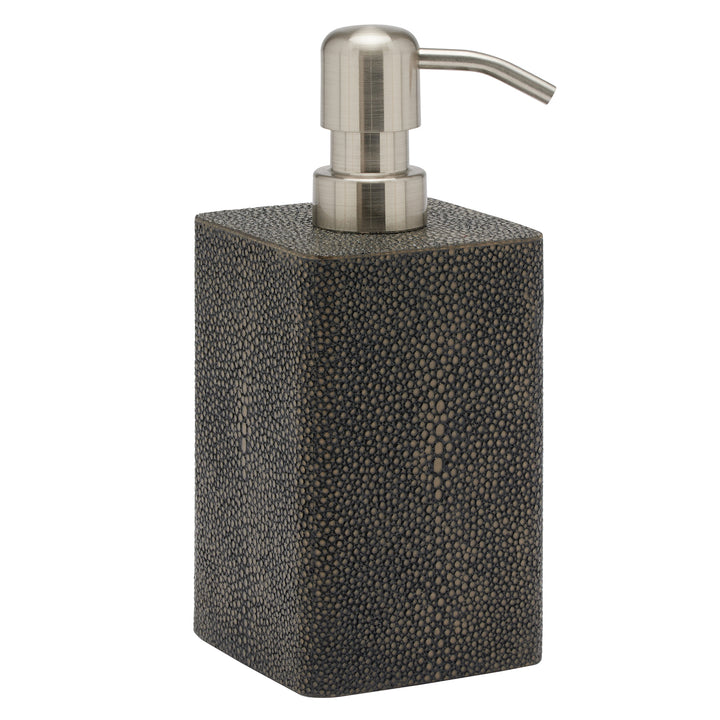 Tenby Faux Shagreen Soap Dispenser (Dark Mushroom)