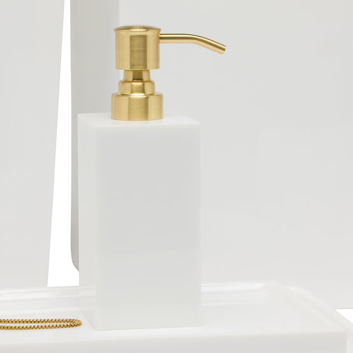 Vail White Gloss Resin Bathroom Accessories - Hudson & Vine