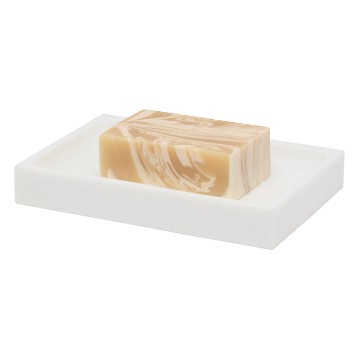 Vail White Gloss Resin Bathroom Accessories - Hudson & Vine