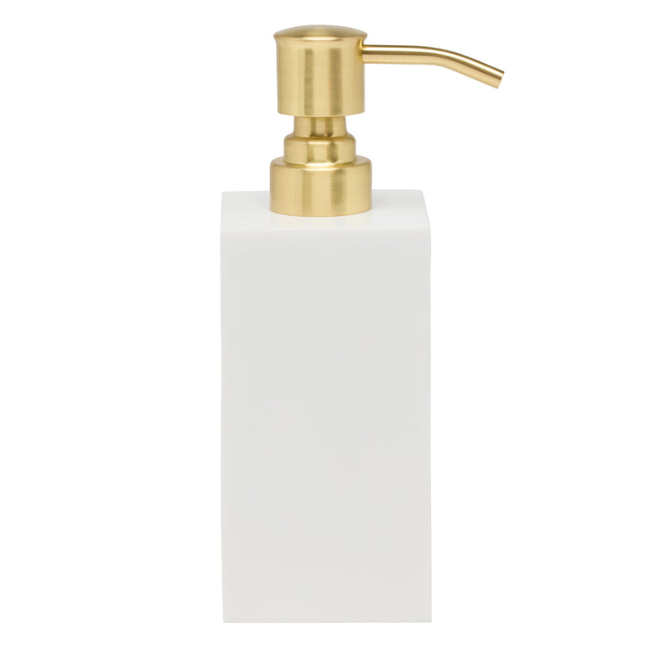 Vail White Gloss Resin Soap Dispenser - Hudson & Vine