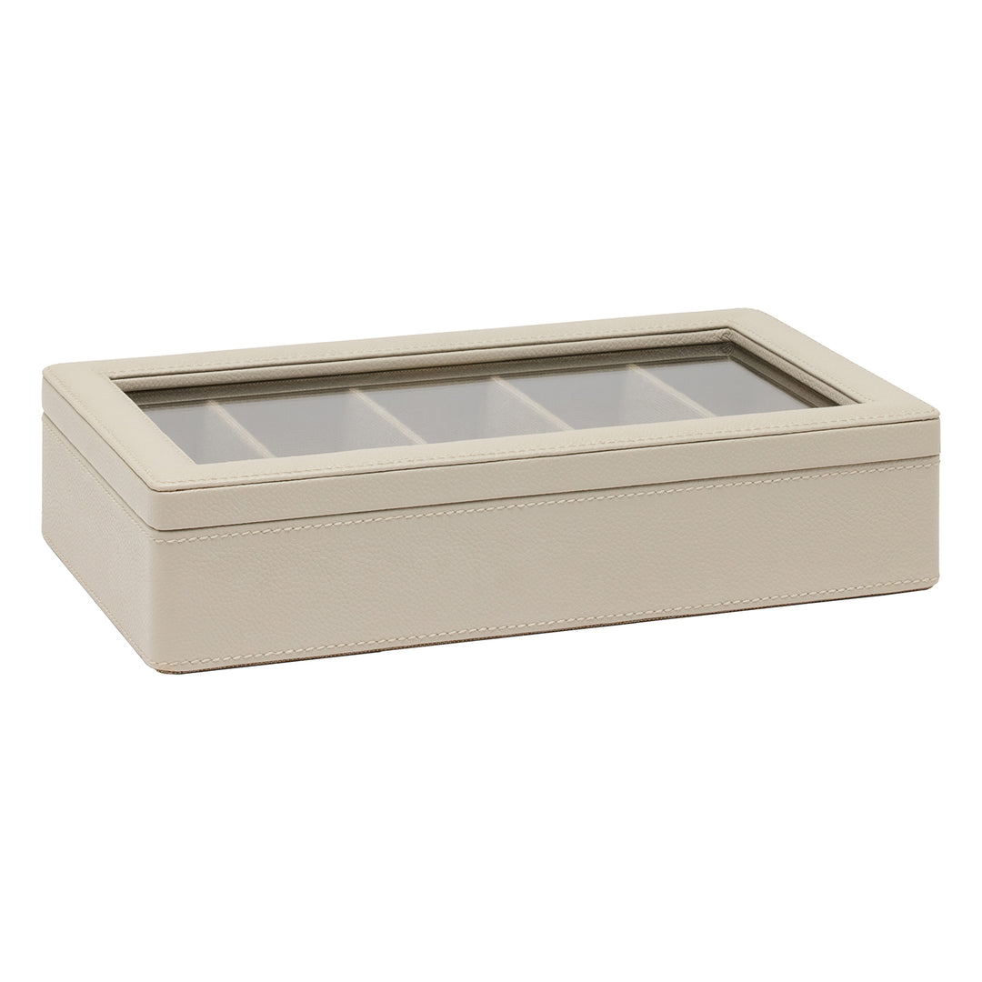 Vercelli Leather Eyewear Organizer Case (Light Gray)