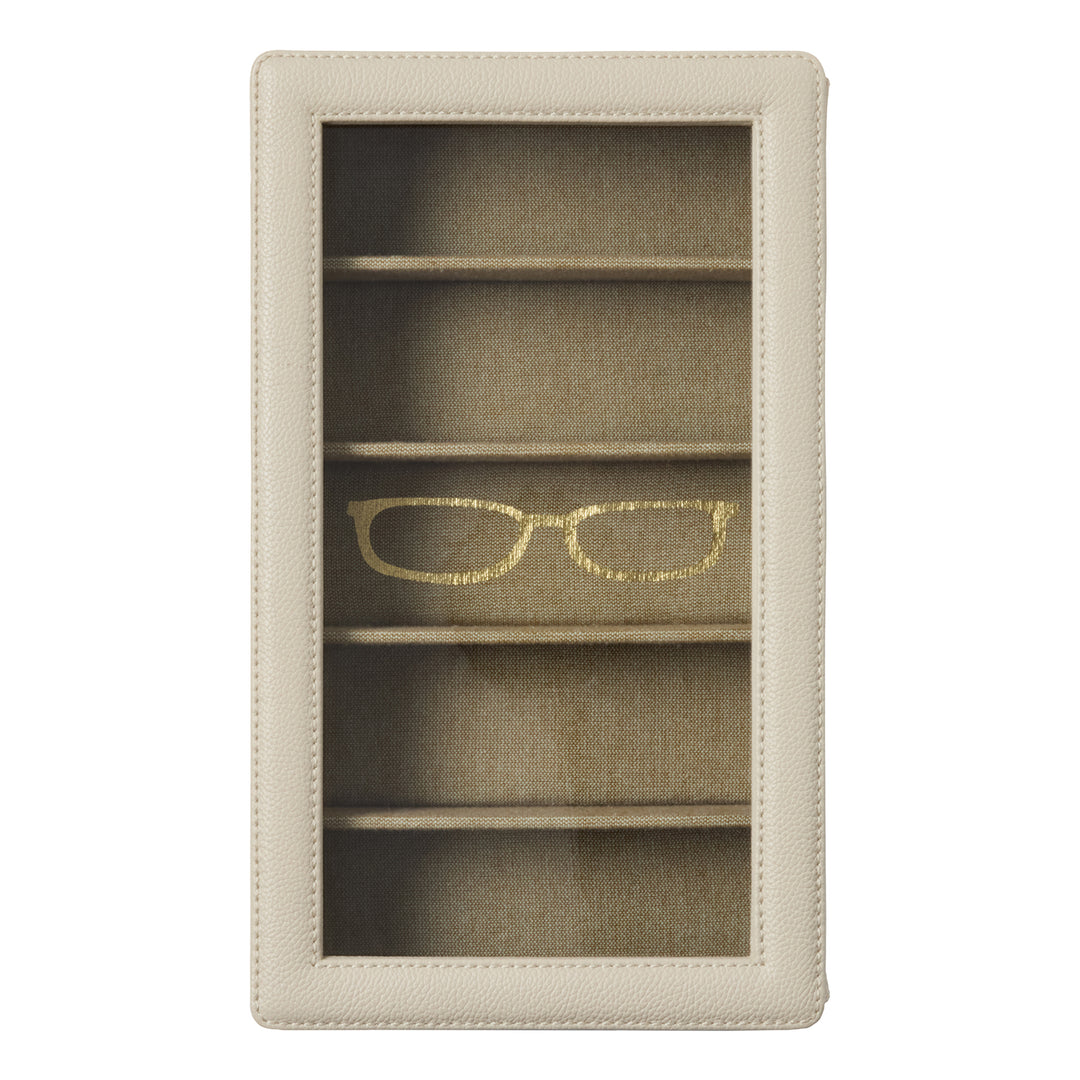 Vercelli Leather Eyewear Organizer Case (Light Gray)