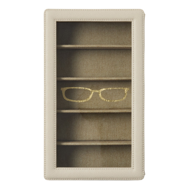 Vercelli Leather Eyewear Organizer Case (Light Gray)