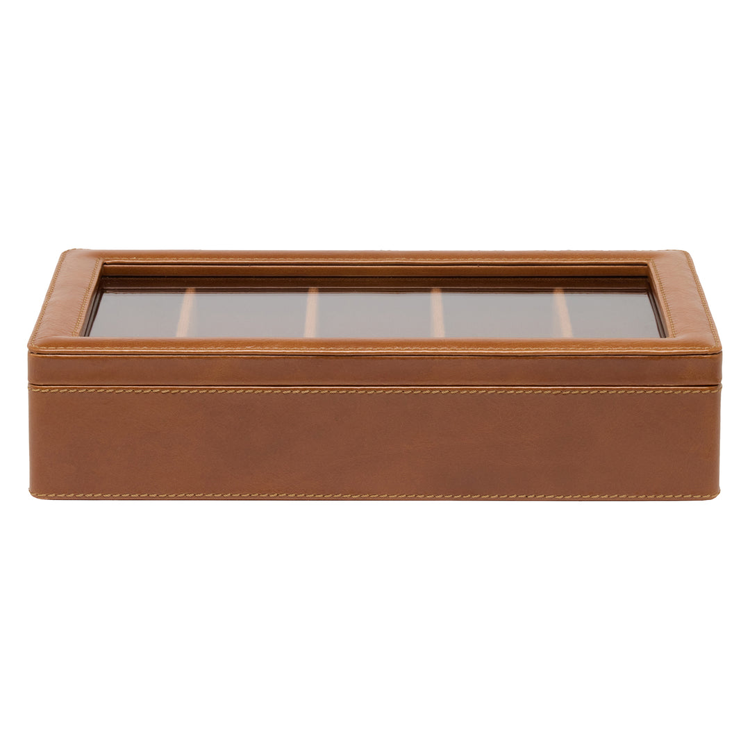 Vercelli Leather Eyewear Organizer Case (Saddle)