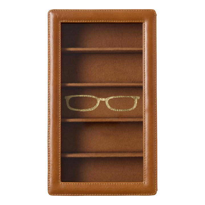Vercelli Leather Eyewear Organizer Case (Saddle)