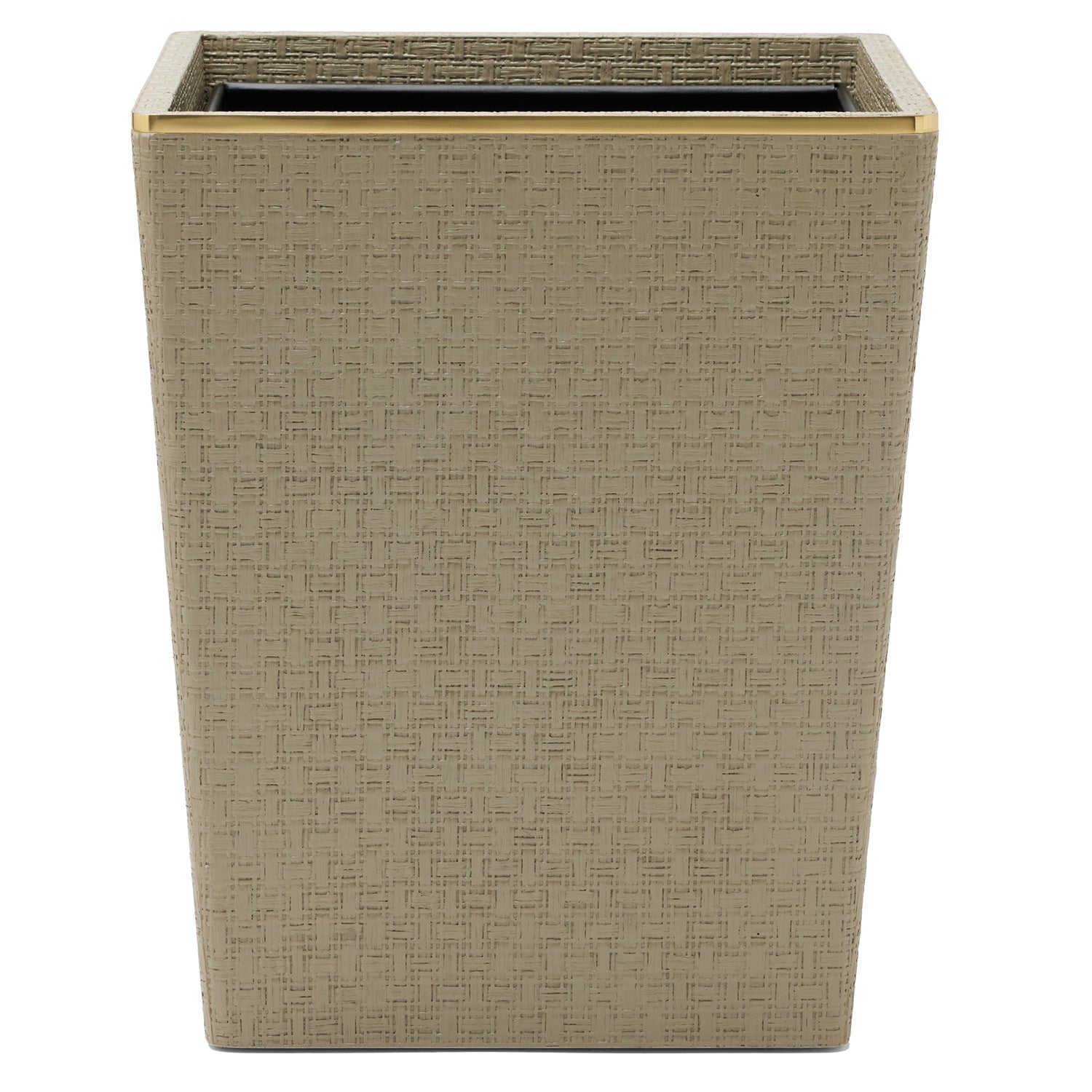 Veria Faux Rattan/Brass Bathroom Accessories - Thumbnail 5