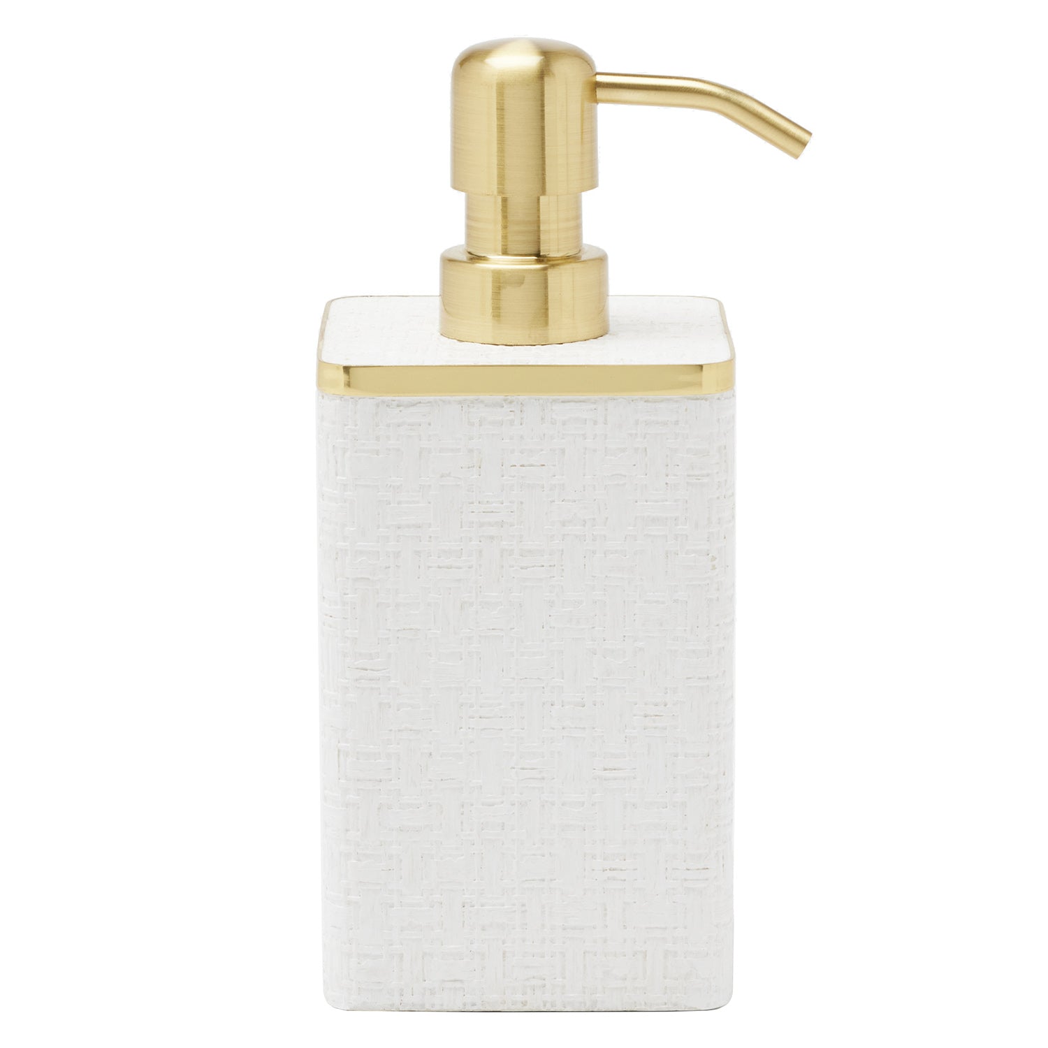 Veria Faux Rattan/Brass Soap Dispenser - Thumbnail 2