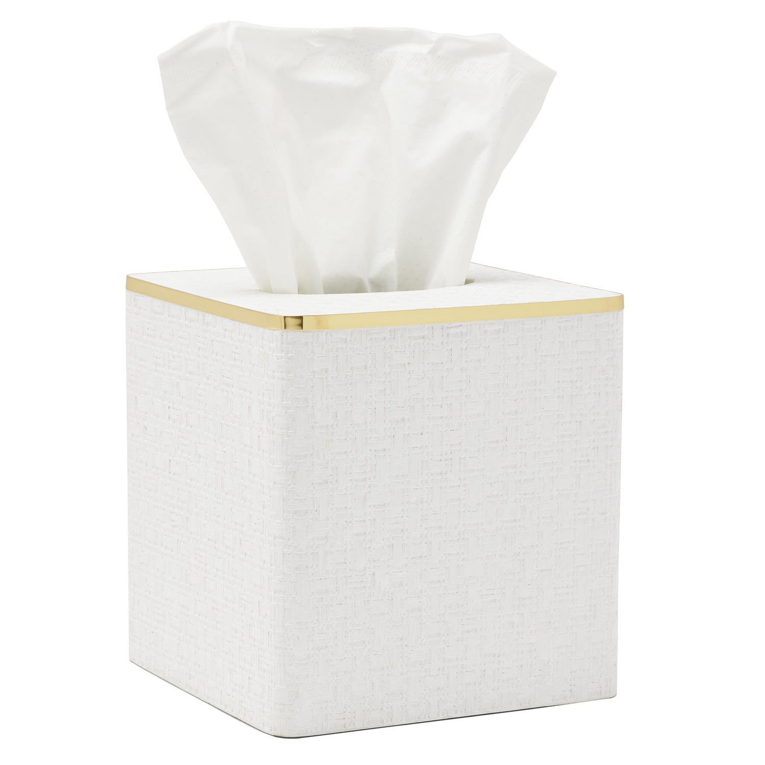 Veria Faux Rattan/Brass Bathroom Accessories - Thumbnail 2