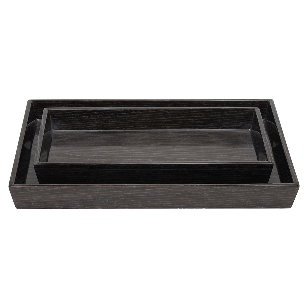 Westerly Veneer Tray Set/2 (Dark Oak)