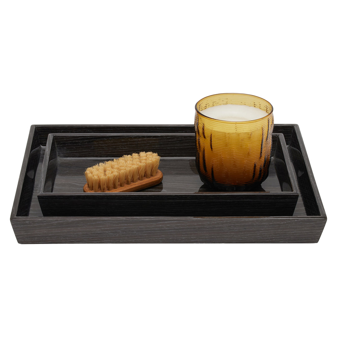 Westerly Veneer Tray Set/2 (Dark Oak)