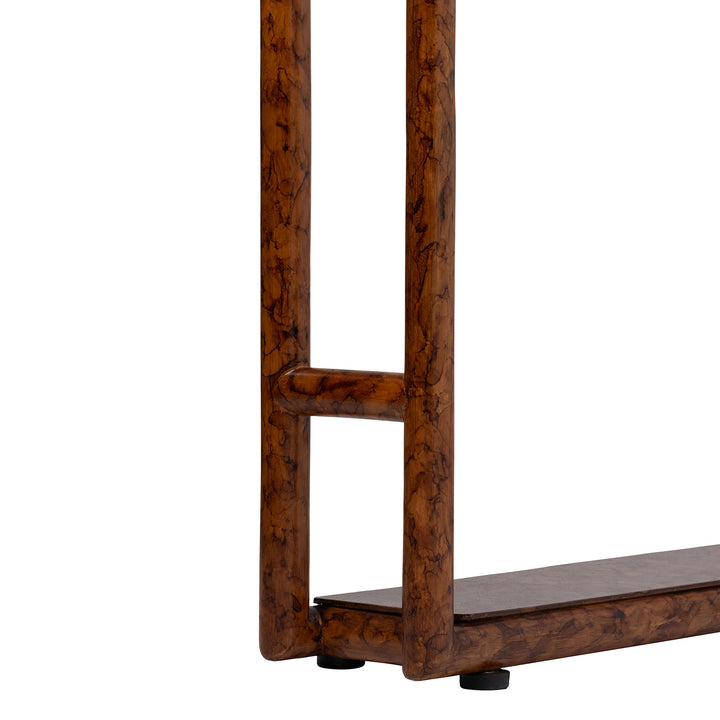 Winthrop Red Tortoise Rattan Freestanding Towel Rack 32"x36"