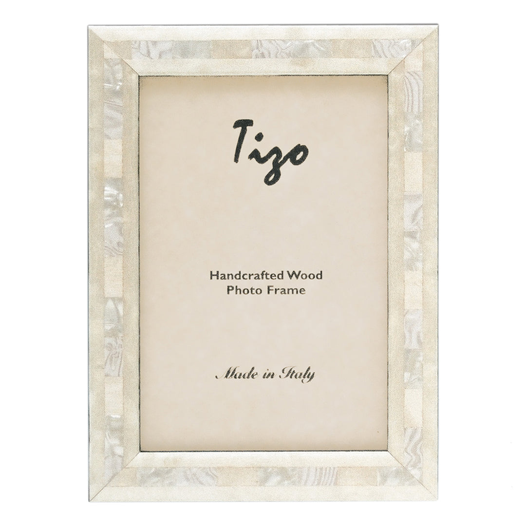 Tizo Design Enameled Pearlescent Italian Wood Picture Frame