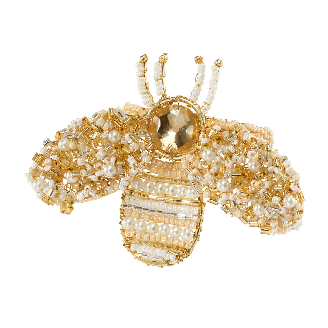 Queen Bee Beaded Napkin Rings Set of 4