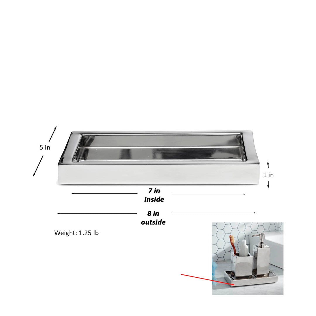 Roselli Trading Modern Shiny Collection Stainless Steel Bathroom Accessories