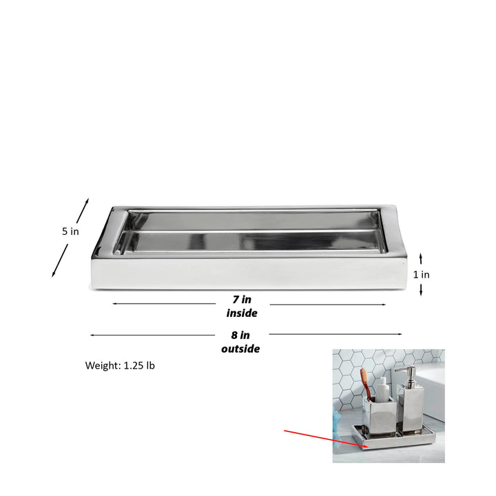 Roselli Trading Modern Shiny Collection Stainless Steel Bathroom Accessories