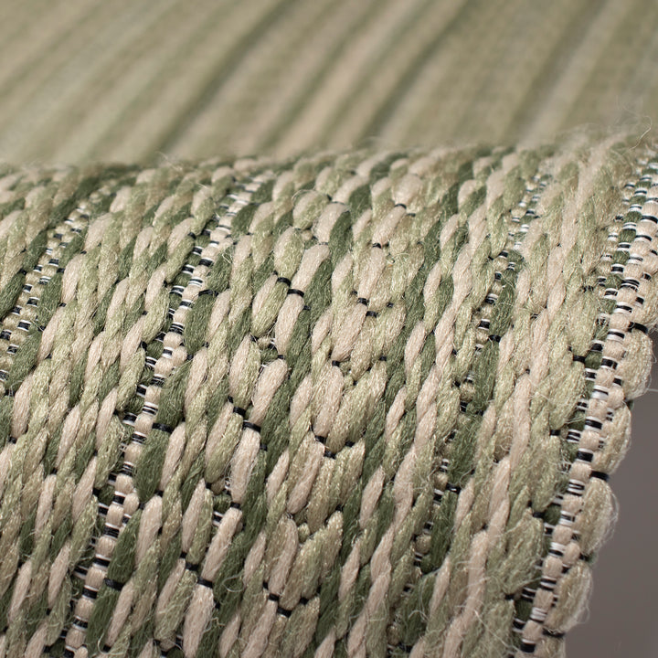 Liora Manne Miranda Tweed Stripe Indoor/Outdoor Area Rug Green