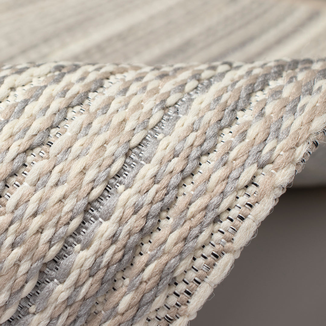 Liora Manne Miranda Tweed Stripe Indoor/Outdoor Area Rug Silver/brown
