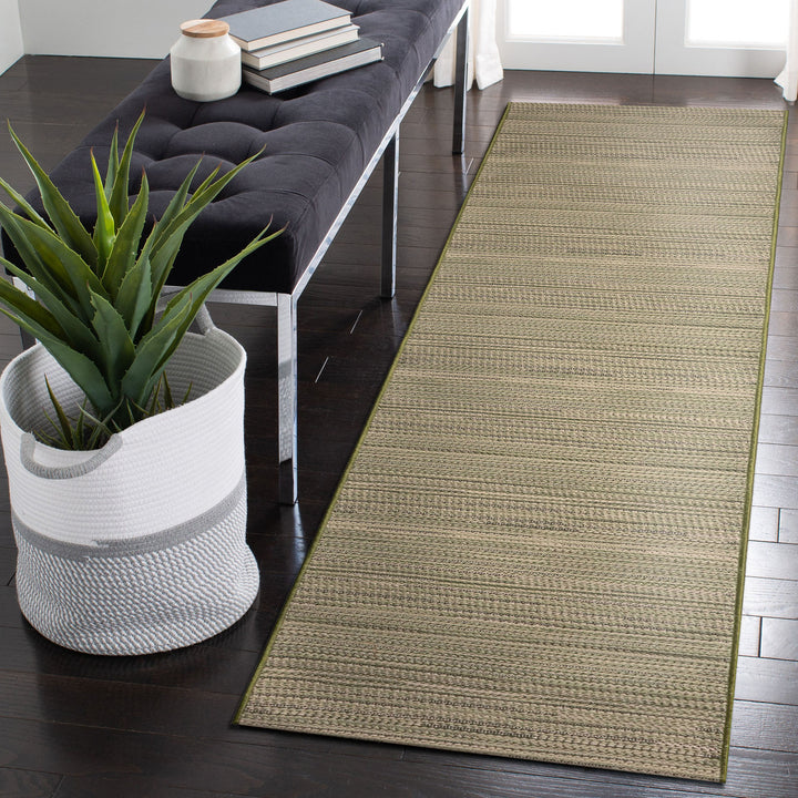 Liora Manne Miranda Tweed Stripe Indoor/Outdoor Area Rug Green