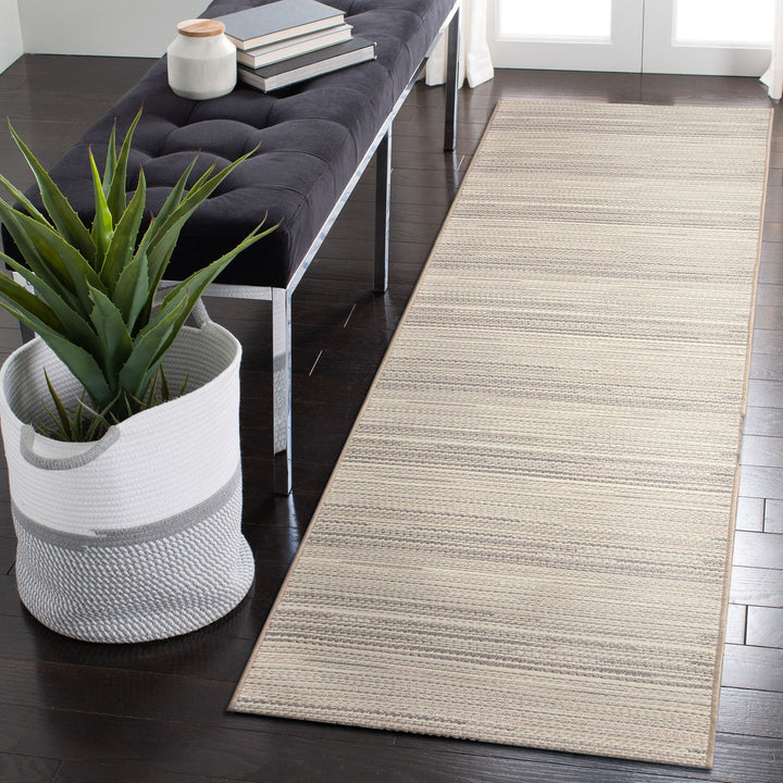 Liora Manne Miranda Tweed Stripe Indoor/Outdoor Area Rug Silver/brown