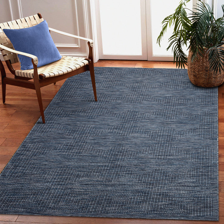 Liora Manne Soleil Maize Indoor/Outdoor Area Rug Navy