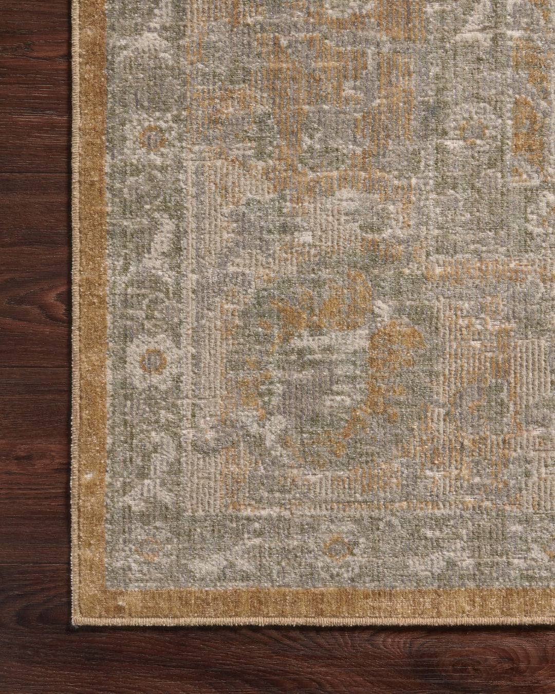 Chris Loves Julia x Loloi Rosemarie Gold / Sand Accent Rug (ROE-01)