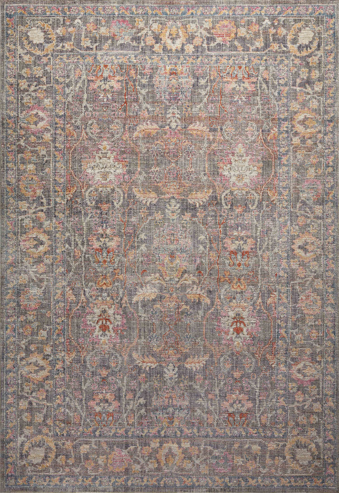 Chris Loves Julia x Loloi Rosemarie Stone / Multi Accent Rug (ROE-01)