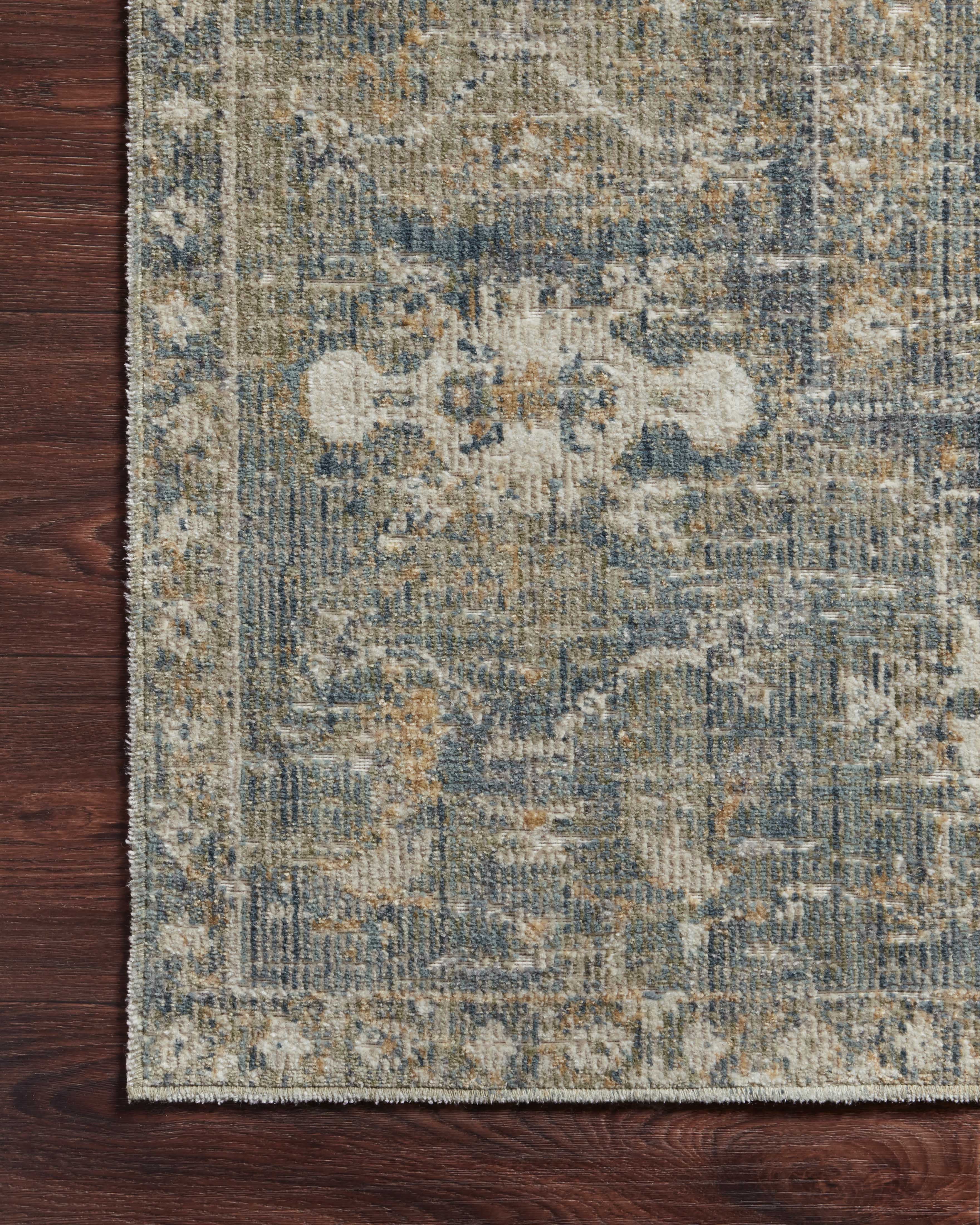 Chris Loves Julia x Loloi Rosemarie Sand / Lagoon Accent Rug (ROE-03)