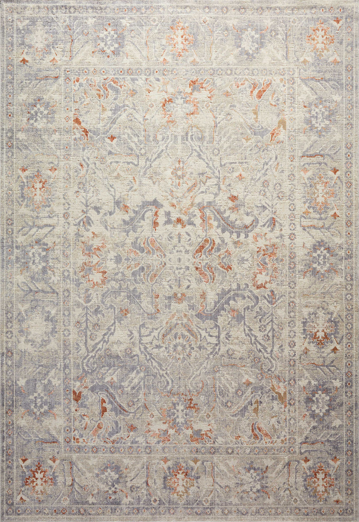 Chris Loves Julia x Loloi Rosemarie Oatmeal / Lavender Accent Rug (ROE-05)