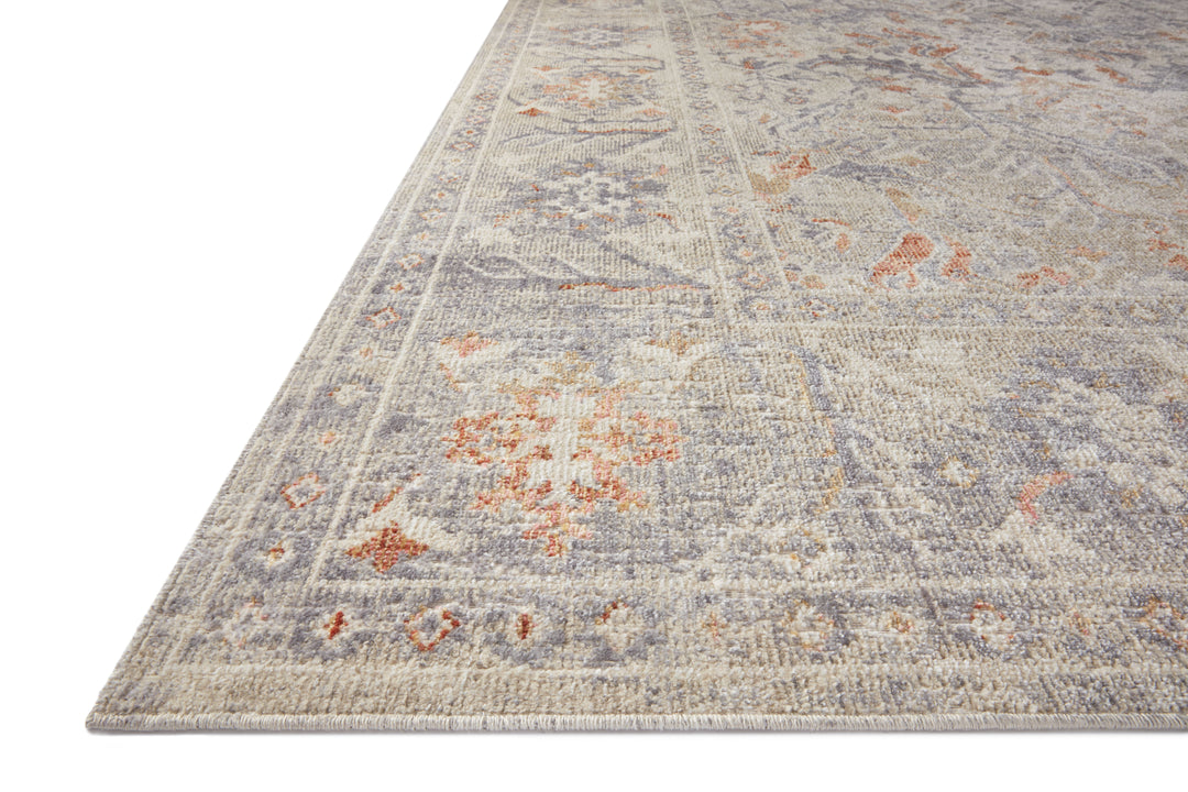 Chris Loves Julia x Loloi Rosemarie Oatmeal / Lavender Accent Rug (ROE-05)