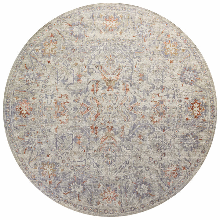 Chris Loves Julia x Loloi Rosemarie Oatmeal / Lavender Accent Rug (ROE-05)