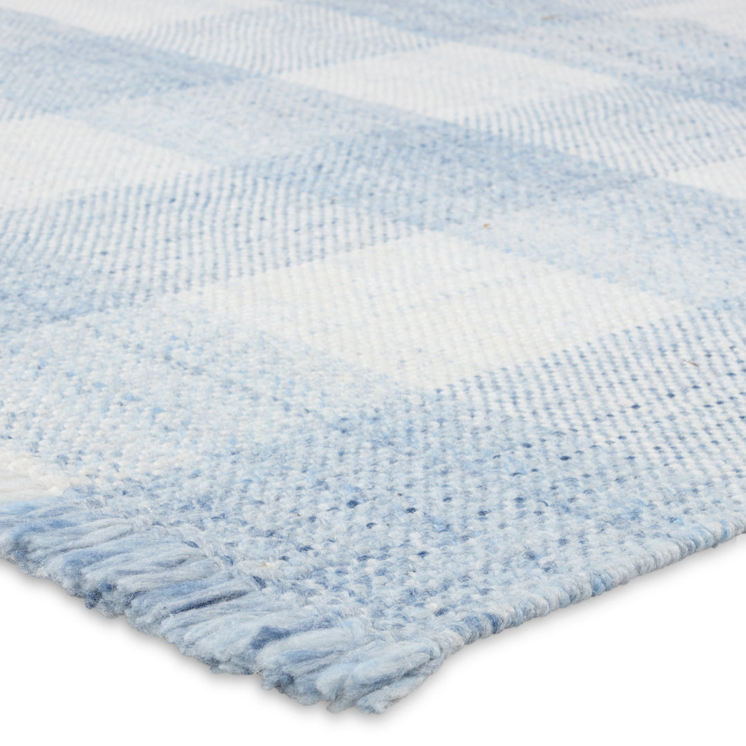 Jaipur Living Truce Handmade Indoor/Outdoor Striped Light Blue/ Ivory Area Rug (RESPITE - RSP01)