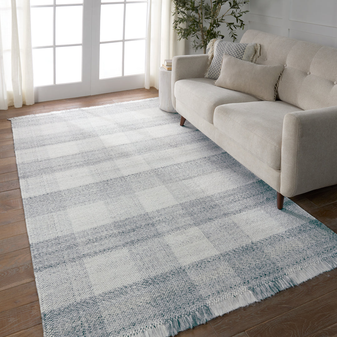 Jaipur Living Truce Handmade Indoor/Outdoor Striped Gray/ Ivory Area Rug (RESPITE - RSP02)