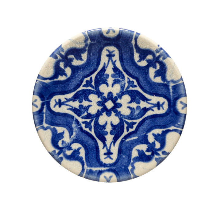Costa Nova Elements Stoneware Algarve Blue D Appetizer Plate Set/4