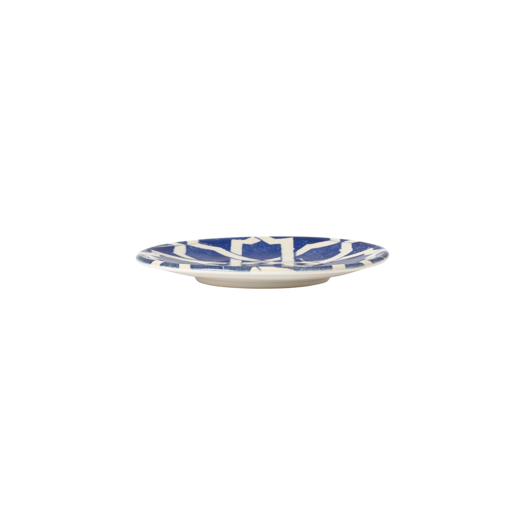 Costa Nova Elements Stoneware Algarve Blue B Appetizer Plate Set/4