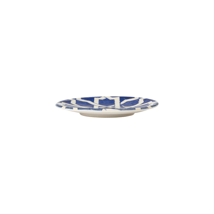 Costa Nova Elements Stoneware Algarve Blue B Appetizer Plate Set/4