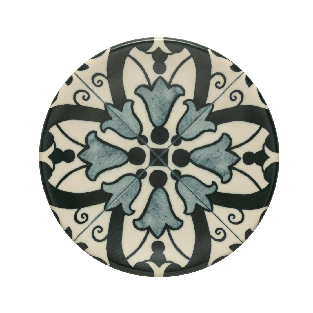 Costa Nova Elements Stoneware Lamego Green B Appetizer Plate Set/4