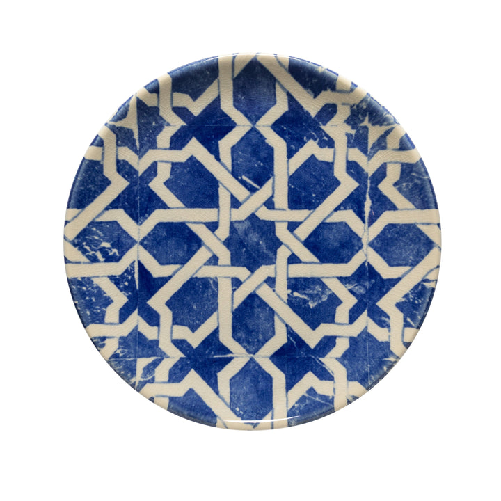 Costa Nova Elements Stoneware Algarve Blue B Salad/Dessert Plate Set/4