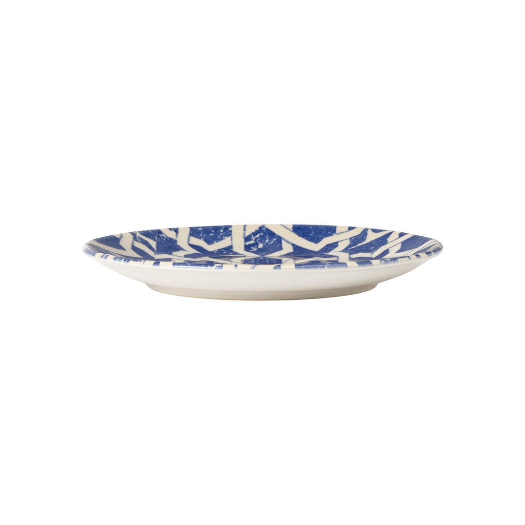 Costa Nova Elements Stoneware Algarve Blue B Salad/Dessert Plate Set/4