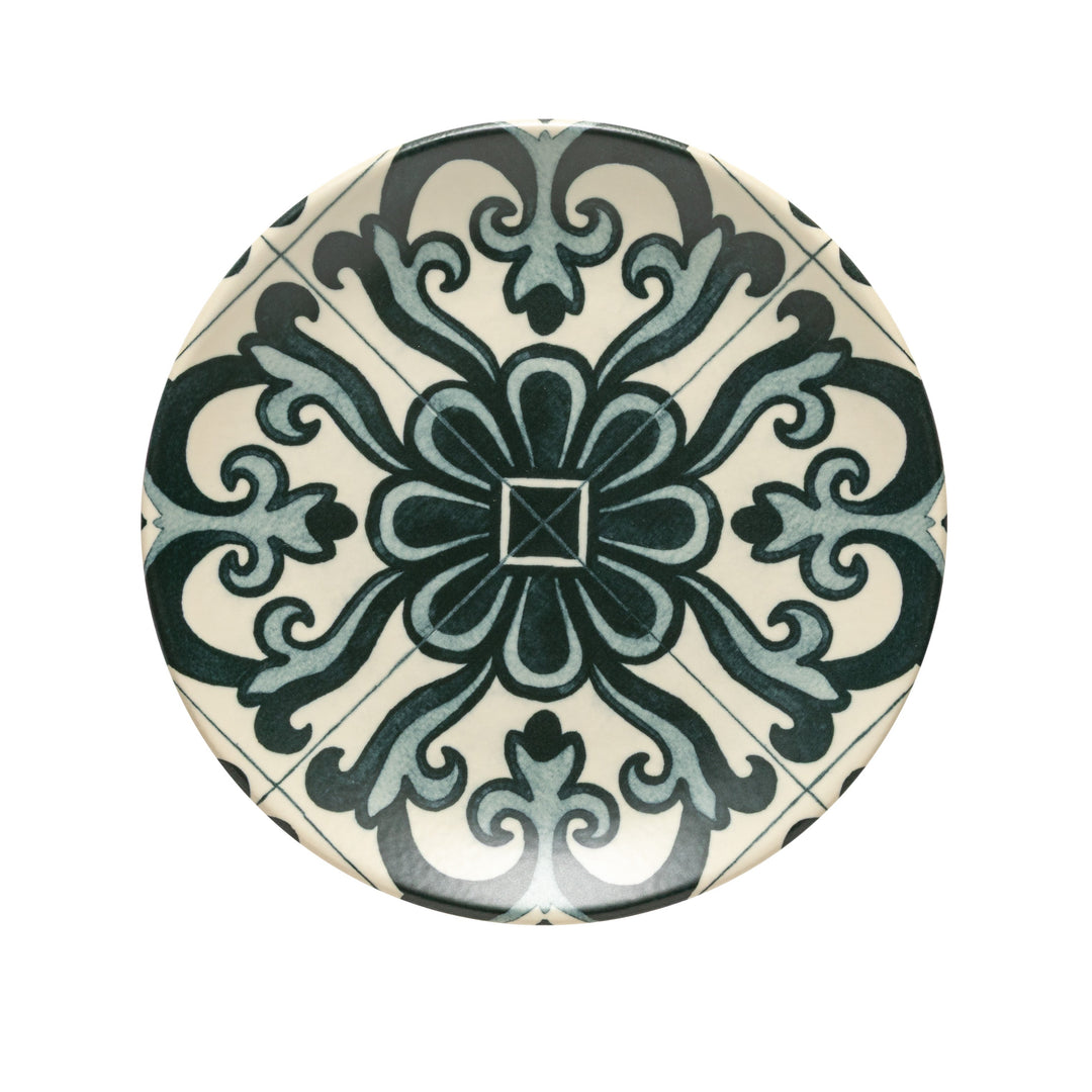 Costa Nova Elements Stoneware Lamego Green A Salad/Dessert Plate Set/4