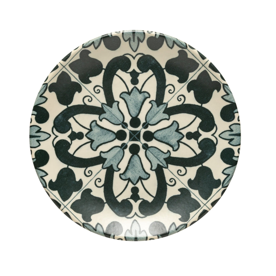 Costa Nova Elements Stoneware Lamego Green B Salad/Dessert Plate Set/4