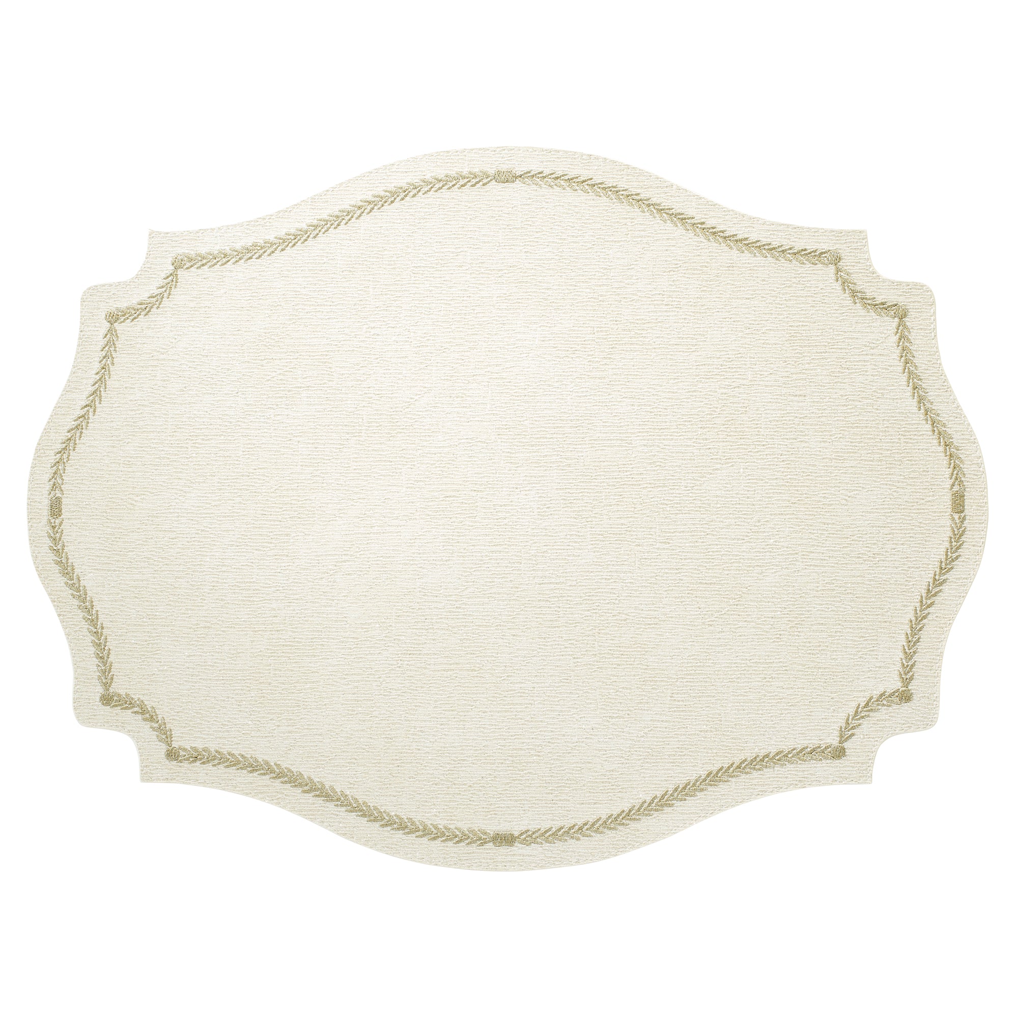Regent Luminous Embroidered Vinyl Placemats Set of 4