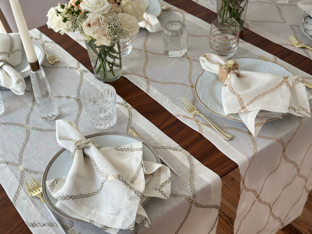 Regent Linen Metallic Napkins Set/4 (Gold)